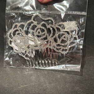 Sparkling Silver crystal and rhinestoned  Hair Combs. Perfect for bridal/prom.